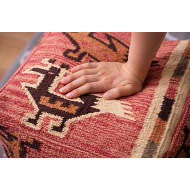 キリムスツール おしゃれ かわいい 腰掛け 玄関椅子 いす 足置き アクセント 軽量 ビーズクッション |  | 03