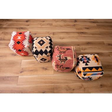 キリムスツール おしゃれ かわいい 腰掛け 玄関椅子 いす 足置き アクセント 軽量 ビーズクッション |  | 05