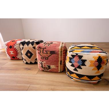 キリムスツール おしゃれ かわいい 腰掛け 玄関椅子 いす 足置き アクセント 軽量 ビーズクッション |  | 06