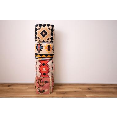 キリムスツール おしゃれ かわいい 腰掛け 玄関椅子 いす 足置き アクセント 軽量 ビーズクッション |  | 07