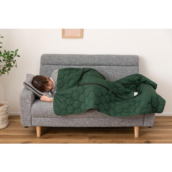 クッションブランケット グリーン クッション 毛布 もうふ ひざかけ 膝かけ おしゃれ 掛け毛布 軽量 軽い あったか アウトドア キャンプ |  | 04