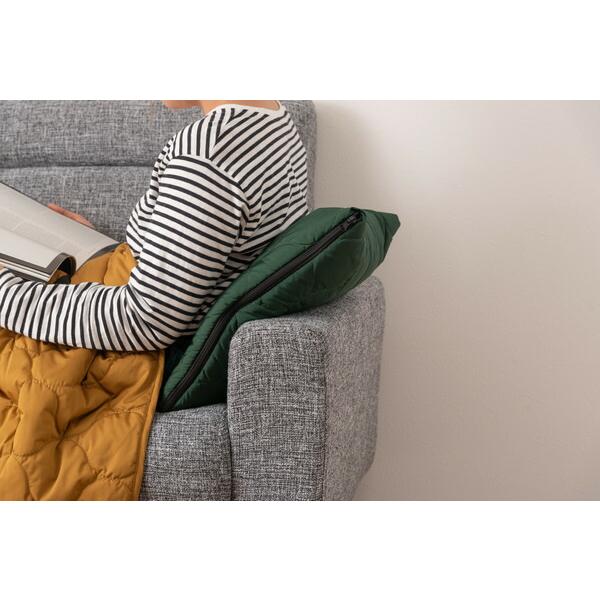 クッションブランケット グリーン クッション 毛布 もうふ ひざかけ 膝かけ おしゃれ 掛け毛布 軽量 軽い あったか アウトドア キャンプ |  | 07