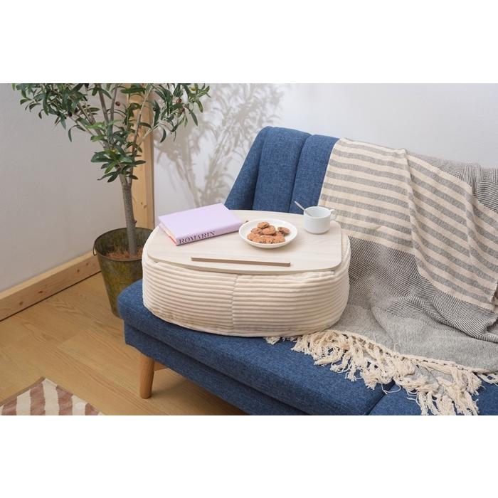 テーブルクッション L 膝上テーブル WH サイドテーブル ビーズクッション まくら ひざ上 車内 寝室 読書 パソコン タブレット ipad テレワーク シンプル |  | 03