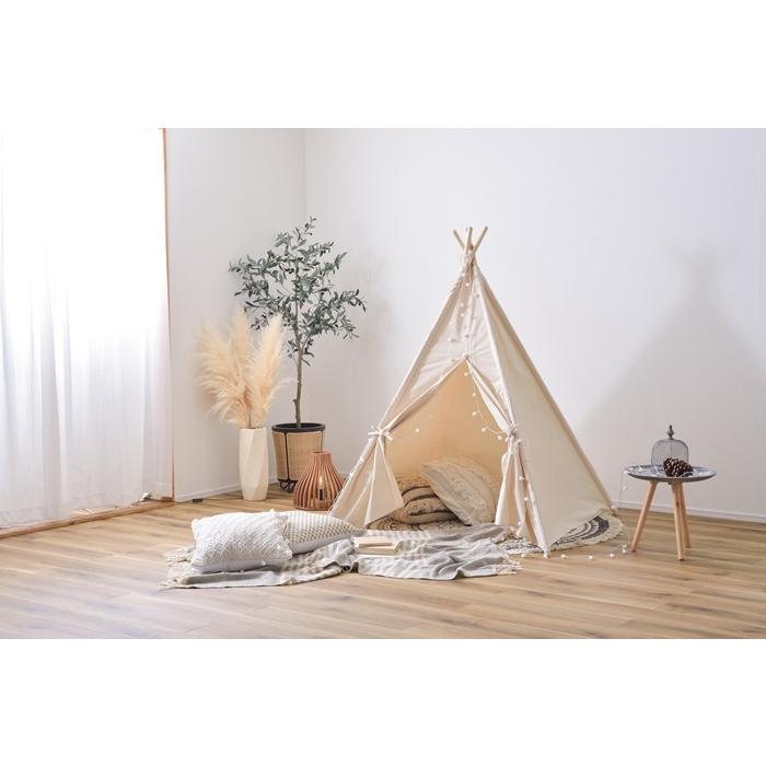 ティピーテント ハウス キッズテント キッズハウス 子供部屋 インテリア ペットハウス ペットテント 子どもテント 室内 秘密基地 隠れ家 シンプル おしゃれ |  | 04