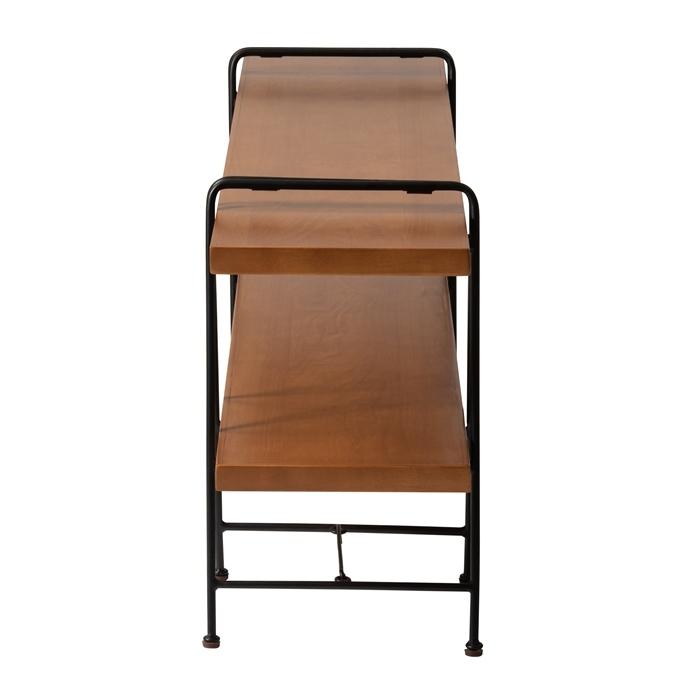 シェルフ2D 天然木 パイン 木製 高級感 飾り棚 リビングボード 幅120cm ディスプレイラック コンパクト オープンラック オープンシェルフ 2段 多目的棚 北欧 |  | 04