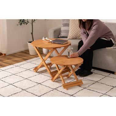 フォールディングテーブルL 木製 テーブル 折りたたみ コンパクト 幅60cm おしゃれ カフェ テラス ベランピング ガーデン |  | 14