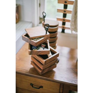 卓上ケース ラウンド 卓上 玄関収納 鍵入れ 小物入れ 木製 アクセサリー収納 おしゃれ |  | 05