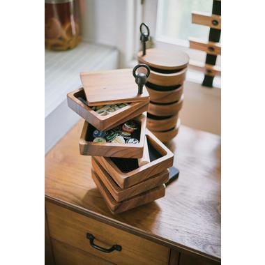 卓上ケース ラウンド 卓上 玄関収納 鍵入れ 小物入れ 木製 アクセサリー収納 おしゃれ |  | 06