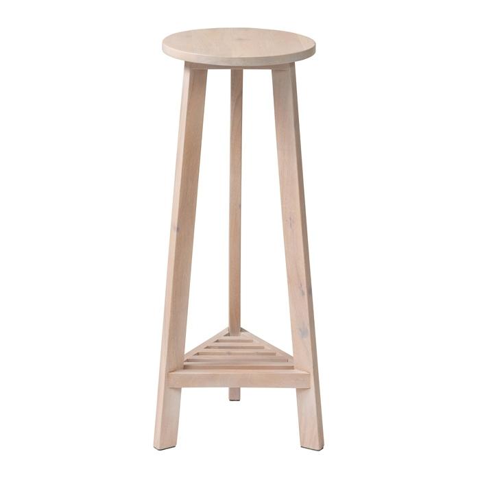 プランターベース M ホワイト おしゃれ 木製 天然木 花台 飾り棚 鉢置き台 プランタースタンド 植木鉢台 台座 | 