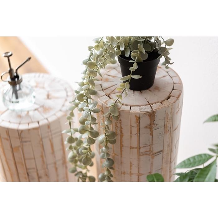 グリーンベース 丸太型 おしゃれ 木製 天然木 花台 飾り棚 鉢置き台 プランタースタンド 植木鉢台 台座 プランターベース |  | 01