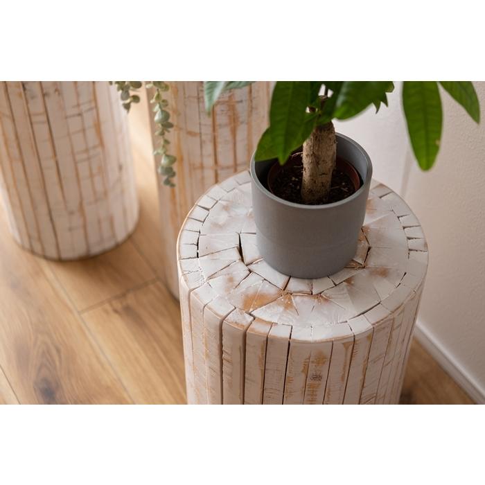 グリーンベース 丸太型 高さ40cm 木製 天然木 花台 飾り棚 鉢置き台 プランタースタンド 植木鉢台 台座 プランターベース サイドテーブル ナイトテーブル |  | 01