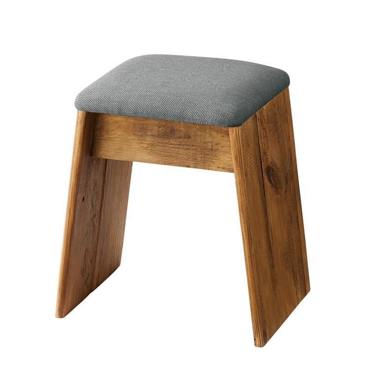 スツール グレー おしゃれ 古材 玄関 腰掛け椅子 天然木 木製 椅子 いす サイドテーブル ナイトテーブル リビング 寝室 | 