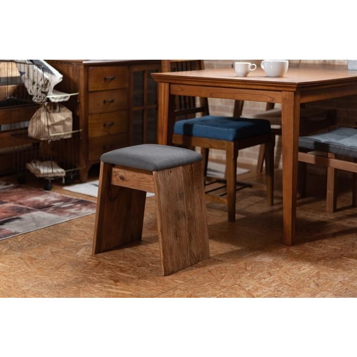 スツール グレー おしゃれ 古材 玄関 腰掛け椅子 天然木 木製 椅子 いす サイドテーブル ナイトテーブル リビング 寝室 |  | 03