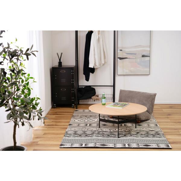 ラウンドテーブル ナチュラル 円卓 丸 センターテーブル リビングテーブル ソファテーブル ローテーブル アイアン おしゃれ モダン 作業台 ブラック |  | 12