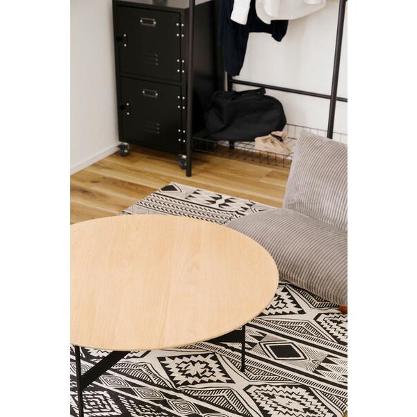 ラウンドテーブル ナチュラル 円卓 丸 センターテーブル リビングテーブル ソファテーブル ローテーブル アイアン おしゃれ モダン 作業台 ブラック |  | 15