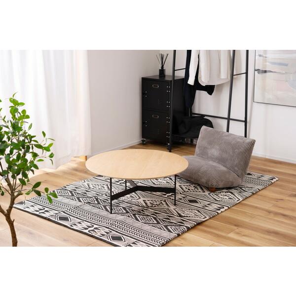 ラウンドテーブル ナチュラル 円卓 丸 センターテーブル リビングテーブル ソファテーブル ローテーブル アイアン おしゃれ モダン 作業台 ブラック |  | 06