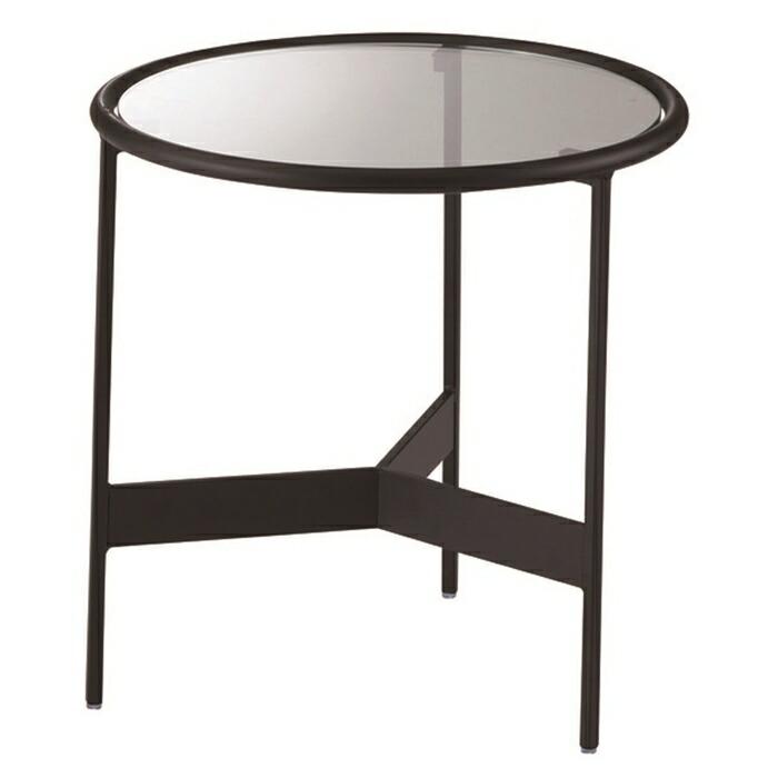 ラウンドガラステーブルS サイドテーブル ミニテーブル ソファーテーブル ローテーブル おしゃれ アイアン シンプル スタイリッシュ おしゃれ | 