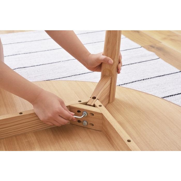 カラメリ 円形ダイニングテーブル 丸型 幅110cm 木目 木製 天然木 4人掛け おしゃれ 食卓テーブル 4人がけ ミッドセンチュリー モダン スタイリッシュ 高級感 |  | 06