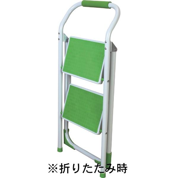 脚立 折りたたみ ステップ台 スツール 踏み台 昇降運動 おしゃれ 2段 折り畳み シンプル 折り畳み踏み台 台 はしご 階段 グリーン |  | 01