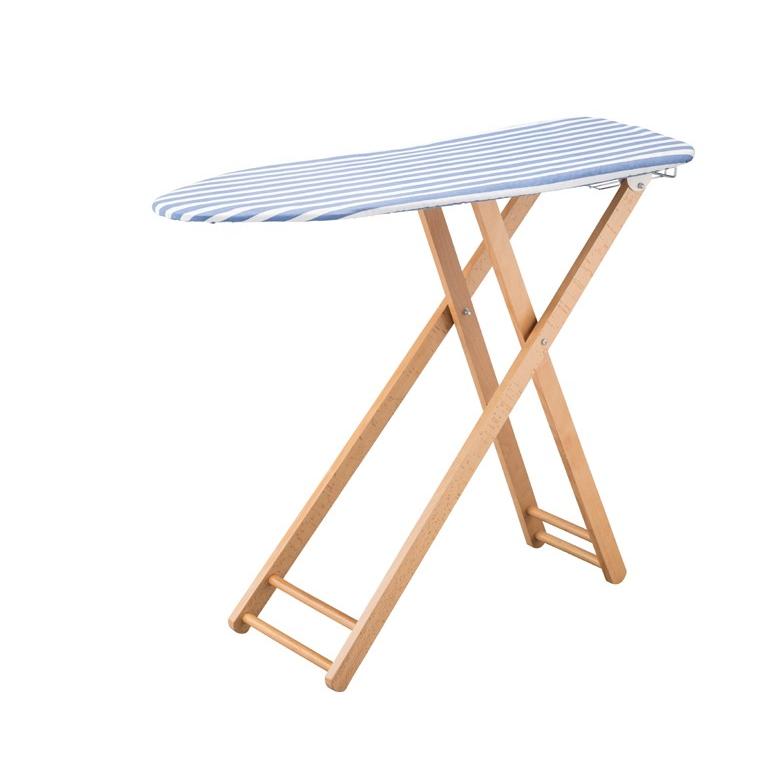 アイロン台 スタンド式 木製 折りたたみ 折り畳み コンパクト 舟形 スタンド式アイロン台 アイロンボード 4段階 高さ調節 ブルー | 