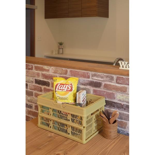 取っ手付き コンテナボックス フォールディングボックス 折りたたみ 大容量 収納ケース 収納ボックス 衣類収納 段積み グリーン |  | 06