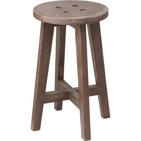 スツール 腰掛け 天然木 木製 スツール イス 椅子 チェアー コンパクト レトロ 北欧 おしゃれ シンプル アンティーク ブラウン | 