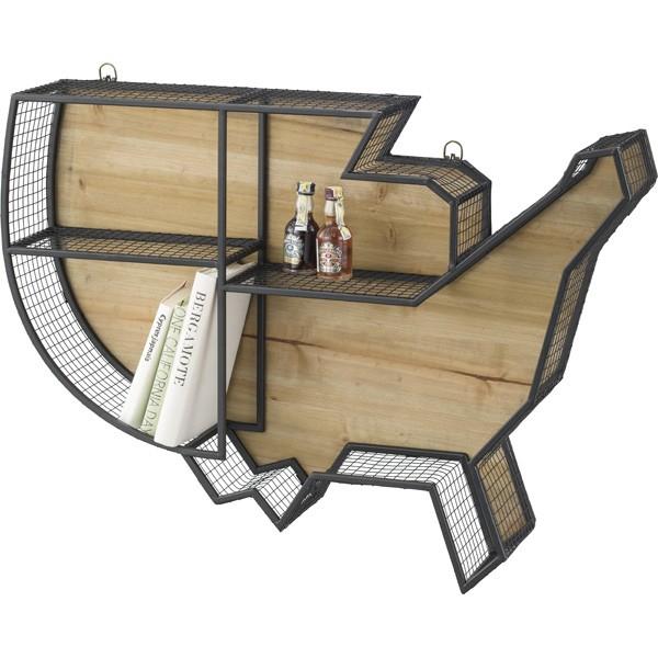 ウォールラック ウォールシェルフ スチール 壁掛け 壁面収納 飾り棚 壁面ラック 収納棚 ディスプレイラック 飾り棚 アンティーク |  | 02