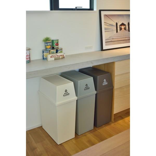 スタッキングペイル４５Ｌ スリム ダストボックス フタ付き ふた付き ごみ箱 ゴミ箱 トラッシュカン トラッシュボックス 積重ね グレー |  | 05