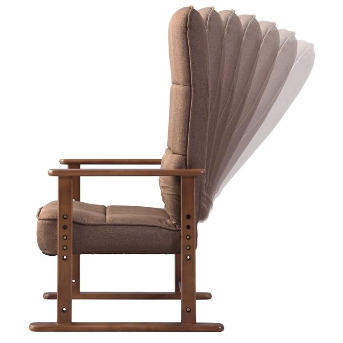 高座椅子 M ブラウン ハイバック リクライニングチェア 高さ調整 椅子 イス 肘掛け 高齢者 プレゼント 肘付き パーソナルチェア 一人掛け ソファ 和室 リビング |  | 04