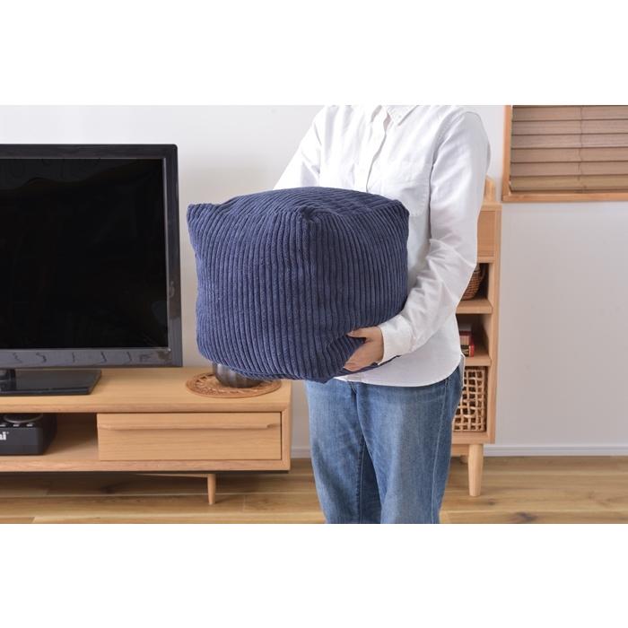 ミニビーズクッション ネイビー おしゃれ シンプル クッション ビーズソファー 背当て 腰当て 座布団 コンパクト リビング |  | 02