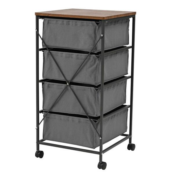 チェスト4段 グレー キャンバスチェスト キャスター付き 衣装ケース タンス クローゼット 収納 おもちゃ 洋服 洗面所 シンプル 隙間収納 おしゃれ |  | 01