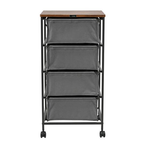 チェスト4段 グレー キャンバスチェスト キャスター付き 衣装ケース タンス クローゼット 収納 おもちゃ 洋服 洗面所 シンプル 隙間収納 おしゃれ |  | 03