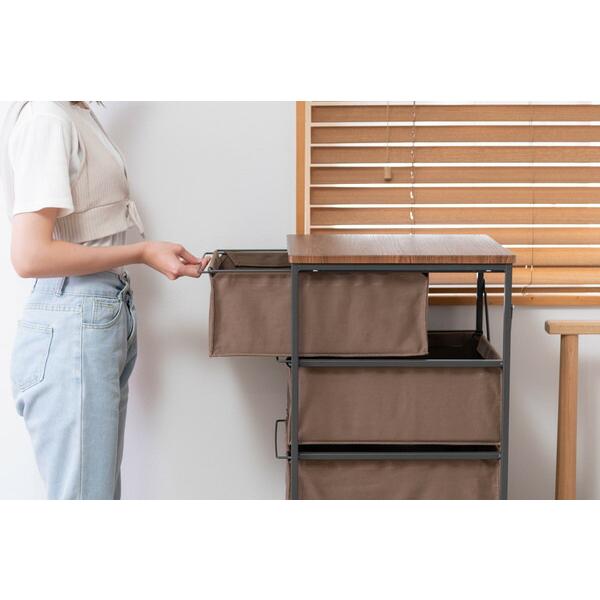 チェスト5段 ブラウン キャンバスチェスト キャスター付き 衣装ケース タンス クローゼット 収納 おもちゃ 洋服 洗面所 シンプル 隙間収納 おしゃれ |  | 12