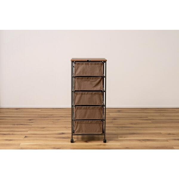チェスト5段 ブラウン キャンバスチェスト キャスター付き 衣装ケース タンス クローゼット 収納 おもちゃ 洋服 洗面所 シンプル 隙間収納 おしゃれ |  | 04