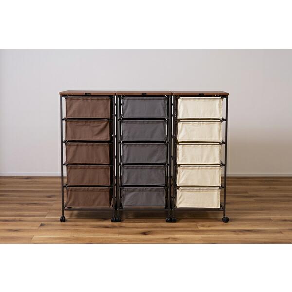 チェスト5段 ブラウン キャンバスチェスト キャスター付き 衣装ケース タンス クローゼット 収納 おもちゃ 洋服 洗面所 シンプル 隙間収納 おしゃれ |  | 06