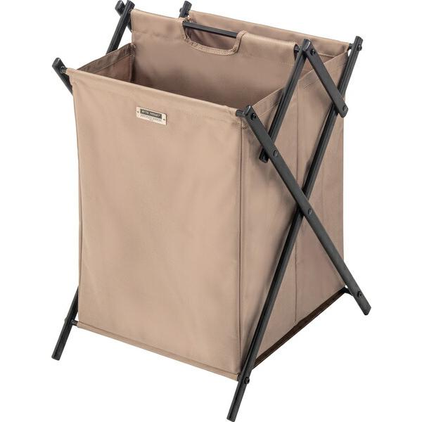 フォールディングバスケットL ベージュ ランドリーバスケット 収納バスケット 折りたたみ スリム ランドリーラック 脱衣かご シンプル 収納ボックス | 