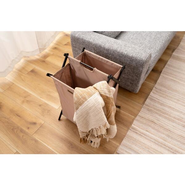 フォールディングバスケットL ベージュ ランドリーバスケット 収納バスケット 折りたたみ スリム ランドリーラック 脱衣かご シンプル 収納ボックス |  | 10