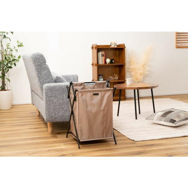 フォールディングバスケットL ベージュ ランドリーバスケット 収納バスケット 折りたたみ スリム ランドリーラック 脱衣かご シンプル 収納ボックス |  | 07