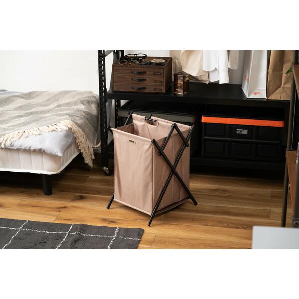 フォールディングバスケットL ベージュ ランドリーバスケット 収納バスケット 折りたたみ スリム ランドリーラック 脱衣かご シンプル 収納ボックス |  | 09