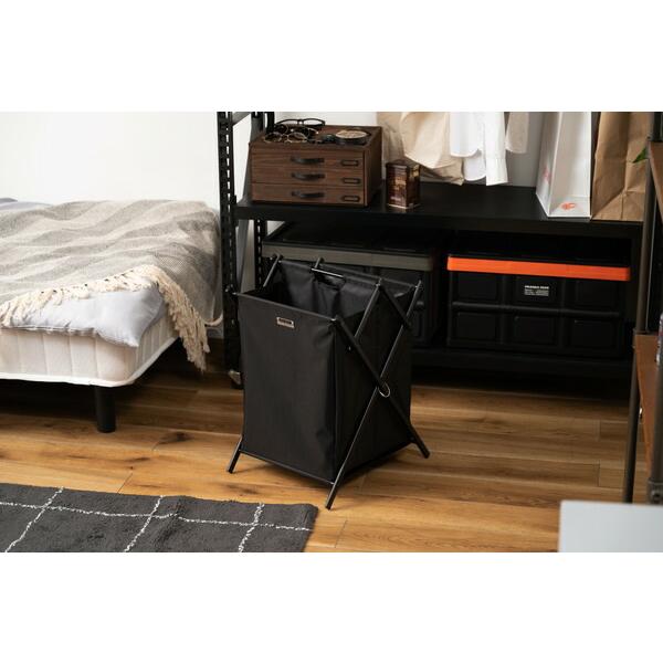 フォールディングバスケットL ブラック ランドリーバスケット 収納バスケット 折りたたみ スリム ランドリーラック 脱衣かご シンプル 収納ボックス |  | 03