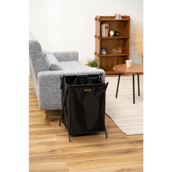 フォールディングバスケットL ブラック ランドリーバスケット 収納バスケット 折りたたみ スリム ランドリーラック 脱衣かご シンプル 収納ボックス |  | 04