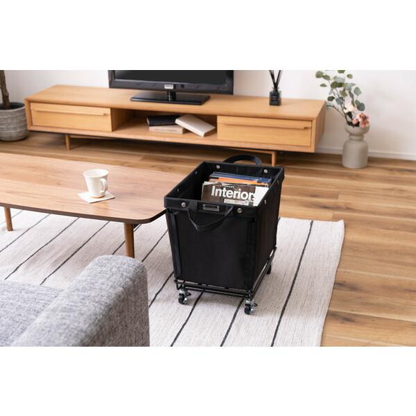 バスケットワゴン ブラック 小物入れ 収納 ワゴン キャスター付き ランドリーバスケット ランドリーボックス 洗濯かご 脱衣かご シンプル 洗濯物入れ おしゃれ |  | 03