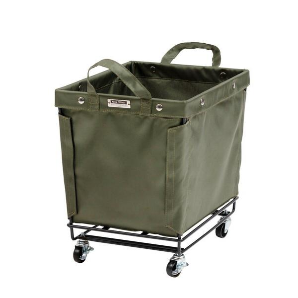 バスケットワゴン グリーン 小物入れ 収納 ワゴン キャスター付き ランドリーバスケット ランドリーボックス 洗濯かご 脱衣かご シンプル 洗濯物入れ おしゃれ | 