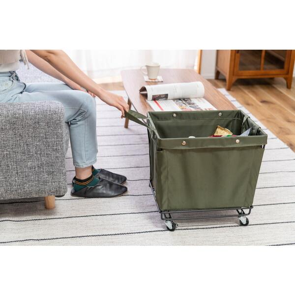 バスケットワゴン グリーン 小物入れ 収納 ワゴン キャスター付き ランドリーバスケット ランドリーボックス 洗濯かご 脱衣かご シンプル 洗濯物入れ おしゃれ |  | 13