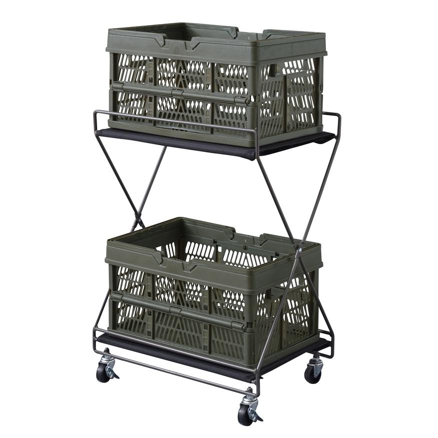 フォールディングワゴン S 折りたたみワゴン サイドワゴン キッチンラック リビング デスク |  | 03