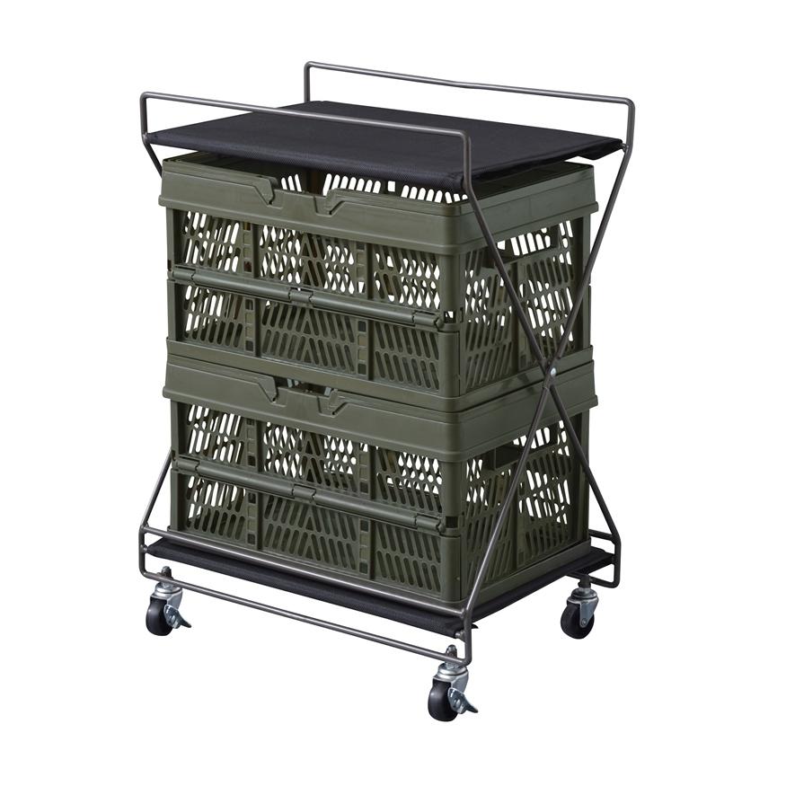 フォールディングワゴン S 折りたたみワゴン サイドワゴン キッチンラック リビング デスク |  | 04