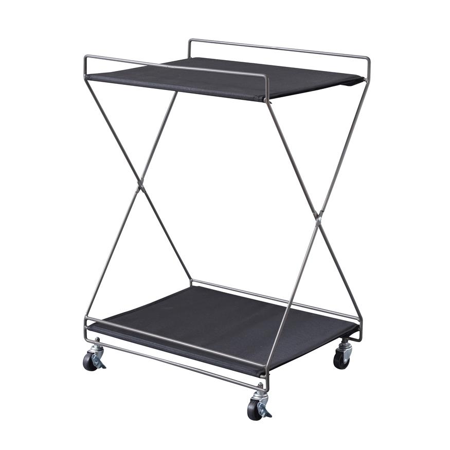 フォールディングワゴン L 折りたたみワゴン サイドワゴン キッチンラック リビング デスク | 