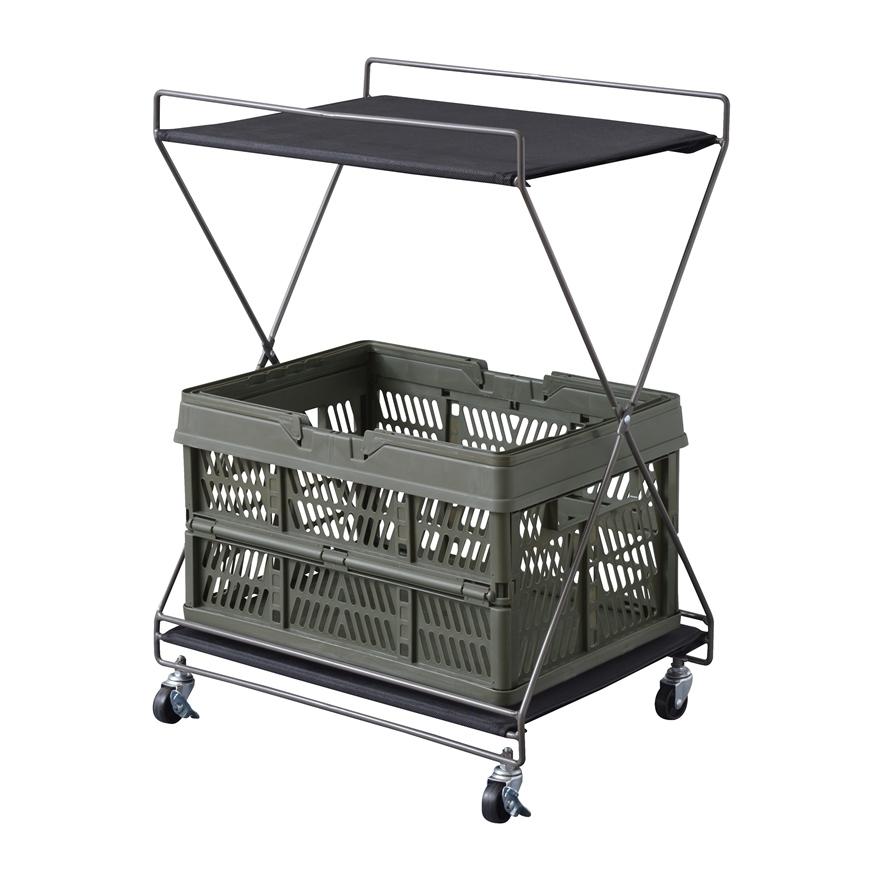 フォールディングワゴン L 折りたたみワゴン サイドワゴン キッチンラック リビング デスク |  | 02