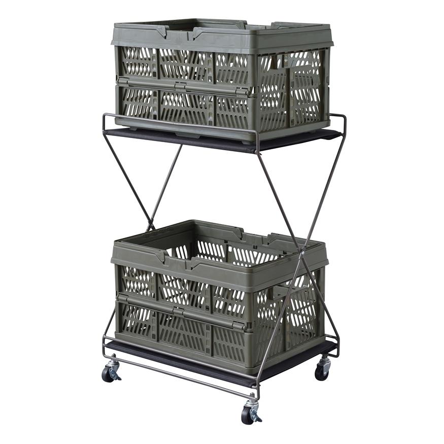 フォールディングワゴン L 折りたたみワゴン サイドワゴン キッチンラック リビング デスク |  | 03