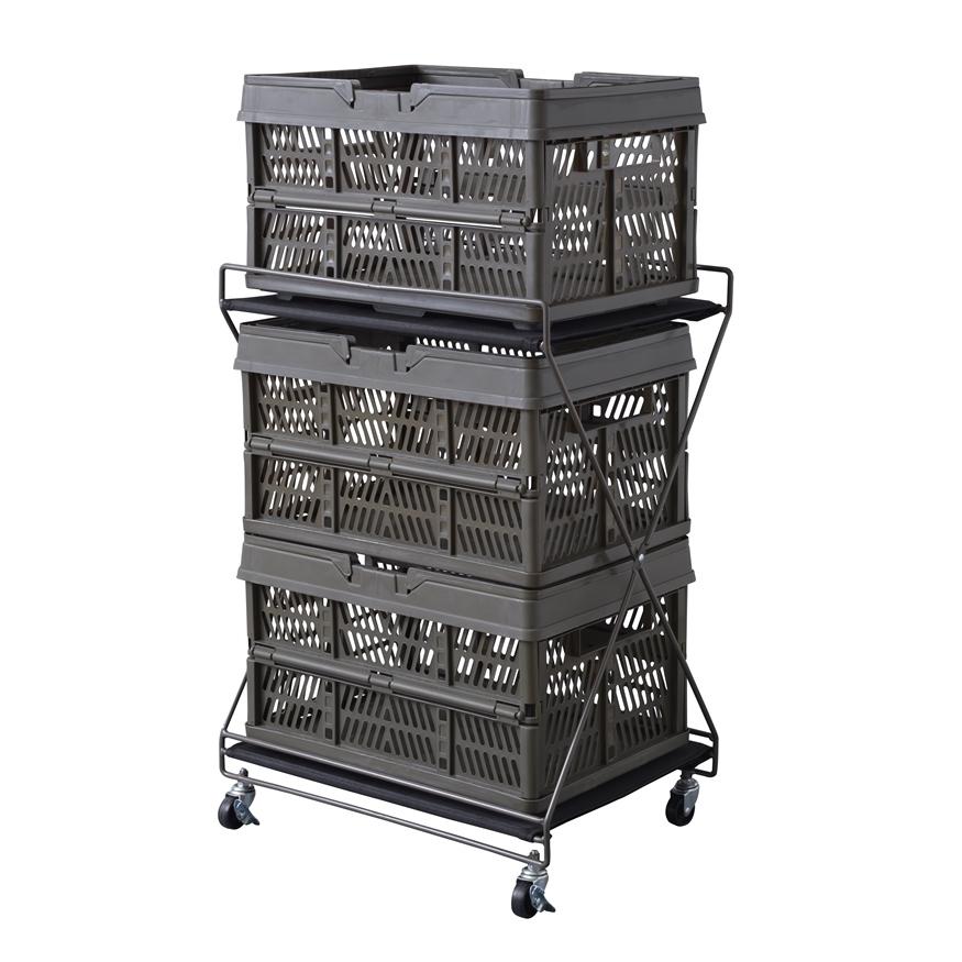 フォールディングワゴン L 折りたたみワゴン サイドワゴン キッチンラック リビング デスク |  | 05